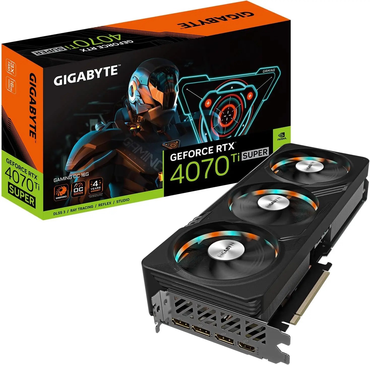 GPU RTX 4070TI SUPER 16GB GIGABYTE WINDFORCE OC